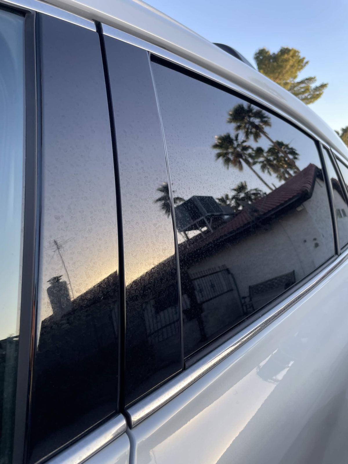 Dirty window trim before interior detail in Las Vegas