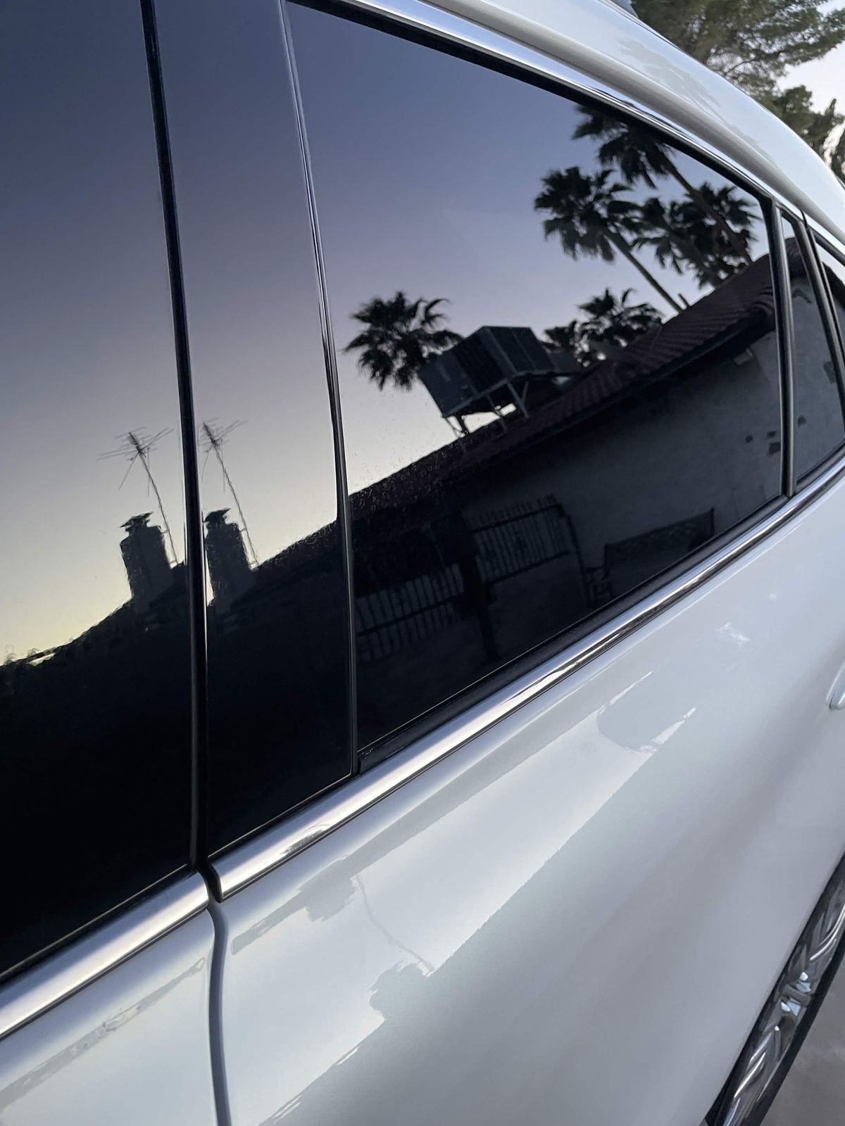 Clean window trim after interior detail in Las Vegas